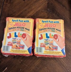 Jell-O Jigglers Vintage Alphabet Molds NWT Set Of 2